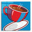 «Red Coffee Cup On Blue» par Ron Magnes-220901244