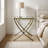 Mathis Modern Hammered Metal Side Table-124258179