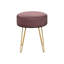 Tissu avec pieds en métal doré - Tabouret de pied confortable pour divers espaces Repose-pieds contemporain Décoration moderne