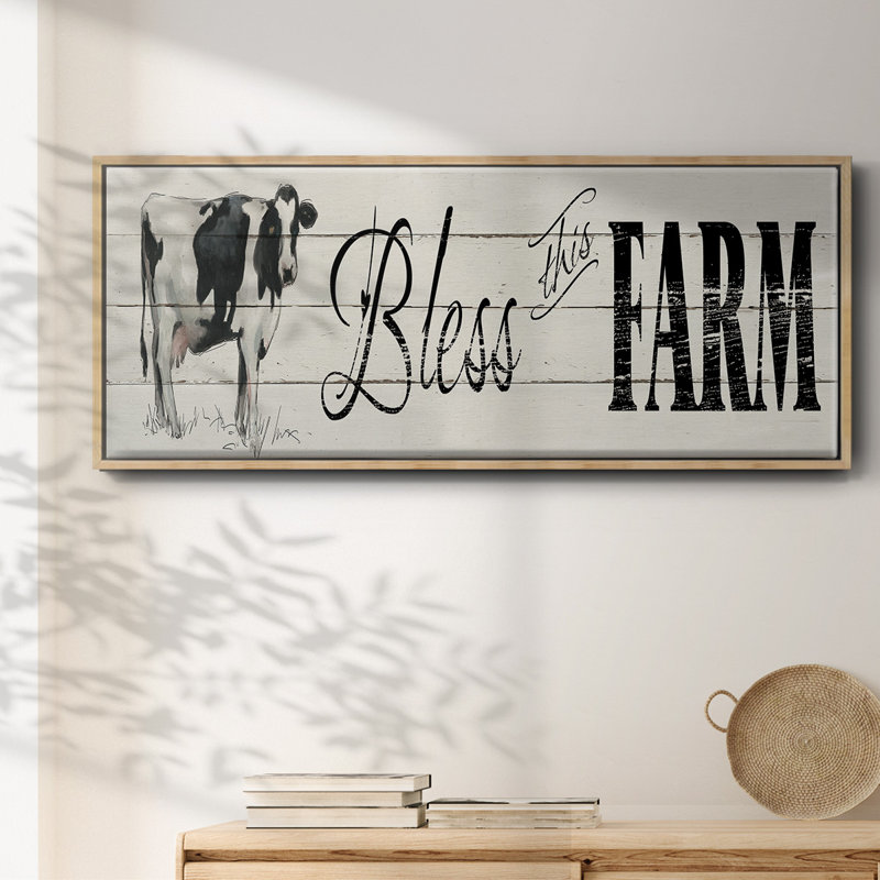 «Bless this Farm», toile encadrée, H 8 po x l 20 po