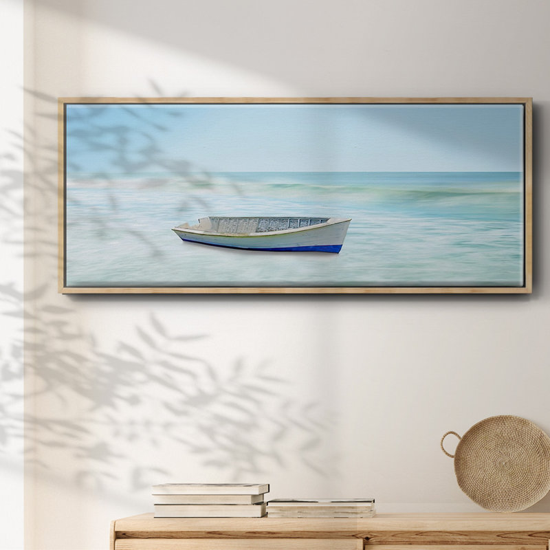 Where  she goes- Framed Canvas, 12" H x 30" W
