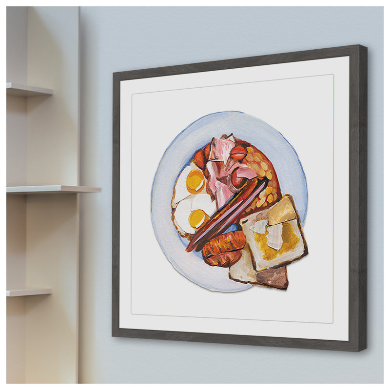 « sunday brekky », reproduction d’art encadrée, H 12 po x l 12 po x P 1,5 po