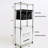 Laundry Basket With Wide Shelves, 3 Tier Sorter, Waterproof , Iron Frame, Black White 4 Rolling Wheels Basket, Mobility Aid