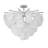 Transitional 7-Light Hanging Glass Chandelier-763780082