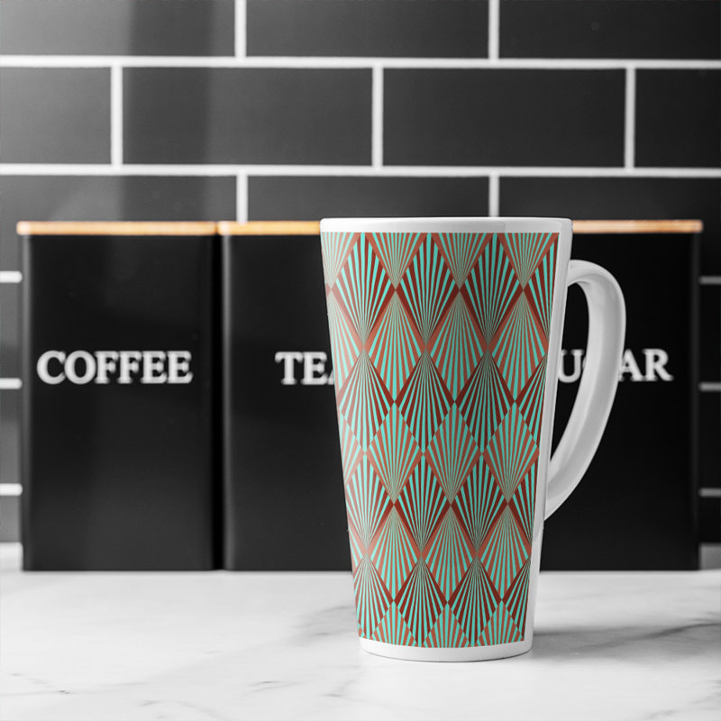 Geometric Rays Latte Mug