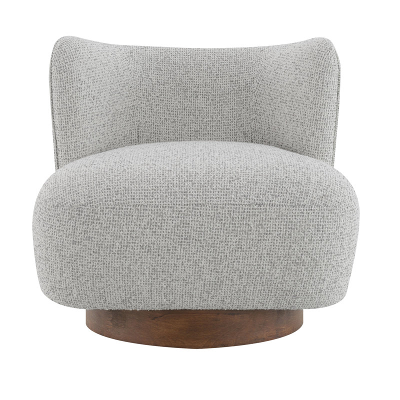 Fauteuil d'appoint en tweed gris Lisa