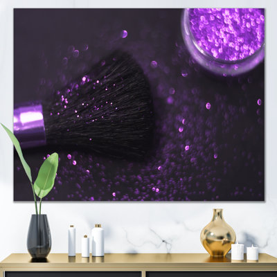 «Purple Glitter Sparkle», reproduction d'art sur toile Glam