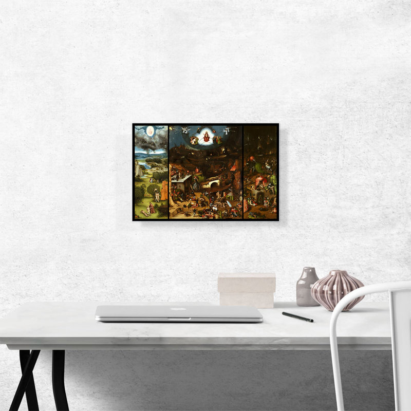 " The Last Judgement 1482 " by Hieronymus Bosch Painting Print, 12" H x 18" W x 1.5" D