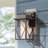 Foxton 1-Light Black Modern Outdoor Wall Lantern Sconce