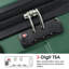 Valise rigide, valises légères et durables en ABS avec roues doubles, valise extensible 28 po à carreaux