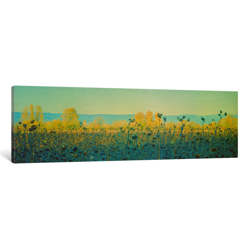 «Sunflowers in Autumn», impression sur toile, H 16 po x l 48 po x P 1,5 po, Toile tendue