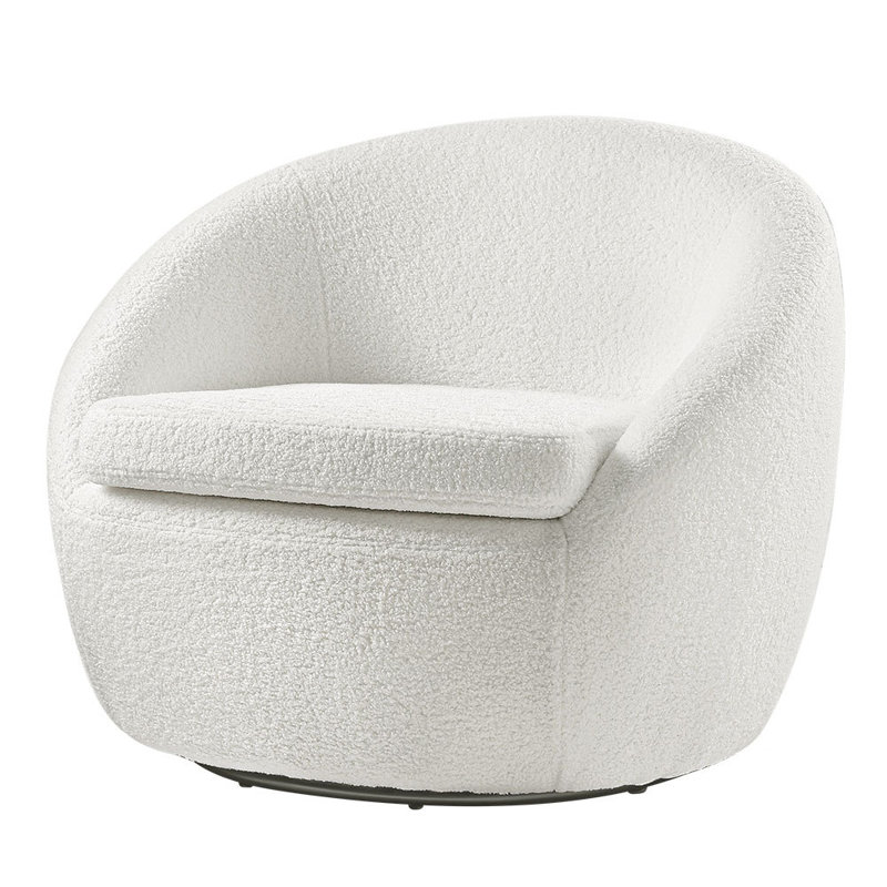 Clorinde Upholstered Swivel Armchair