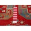 Tapis rouge nouvel âge en laine 8 pi 4 po x 11 pi 10 po Zaky