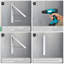 Séchoir à vêtements mural - Cintre pliable en alliage d'aluminium pour salle de lavage, placard, balcon, dortoir - Rangement robuste et facile (blanc)