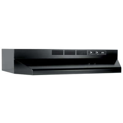 Broan-NuTone Under-Cabinet Ductless Range Hood with Charcoal Filter, 30", Black