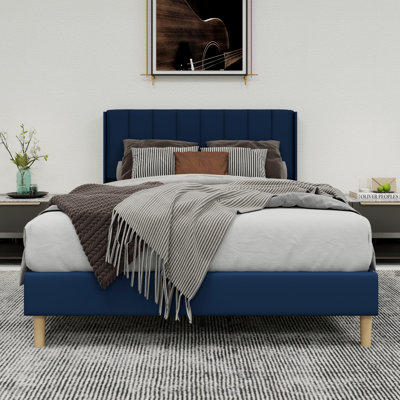 Upholstered Platform Bed With Headboard
