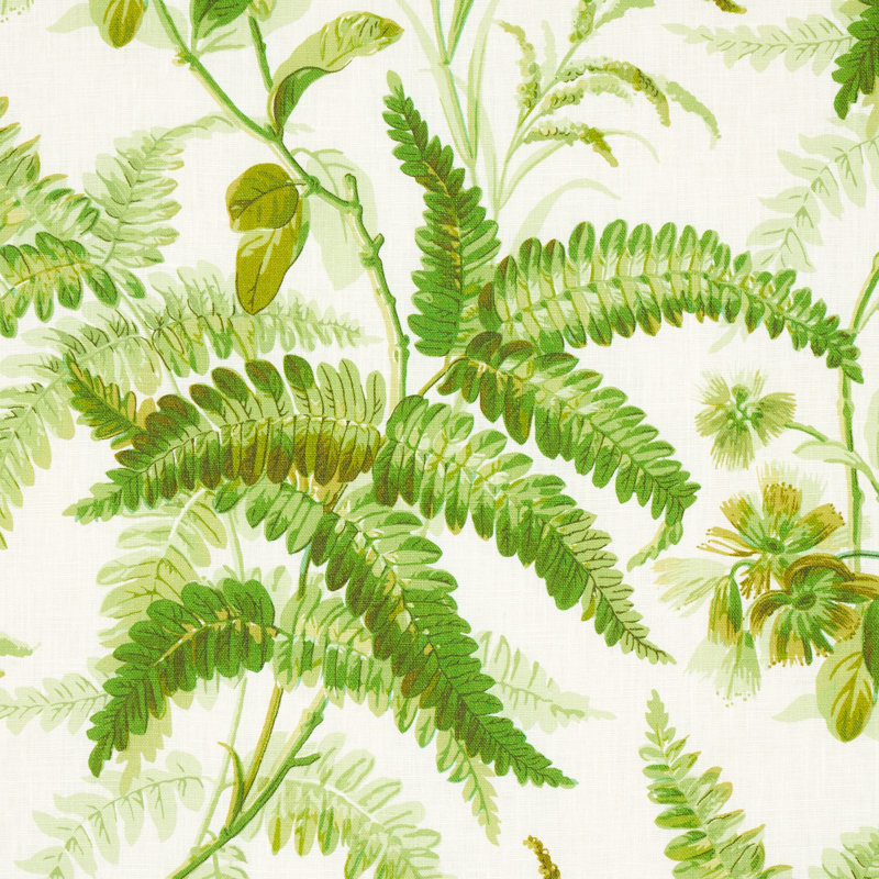 Tissu en lin Myers Fern, Tropical