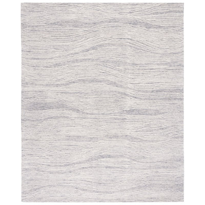Wimmer Abstract Handmade Tufted Wool Ivory Area Rug