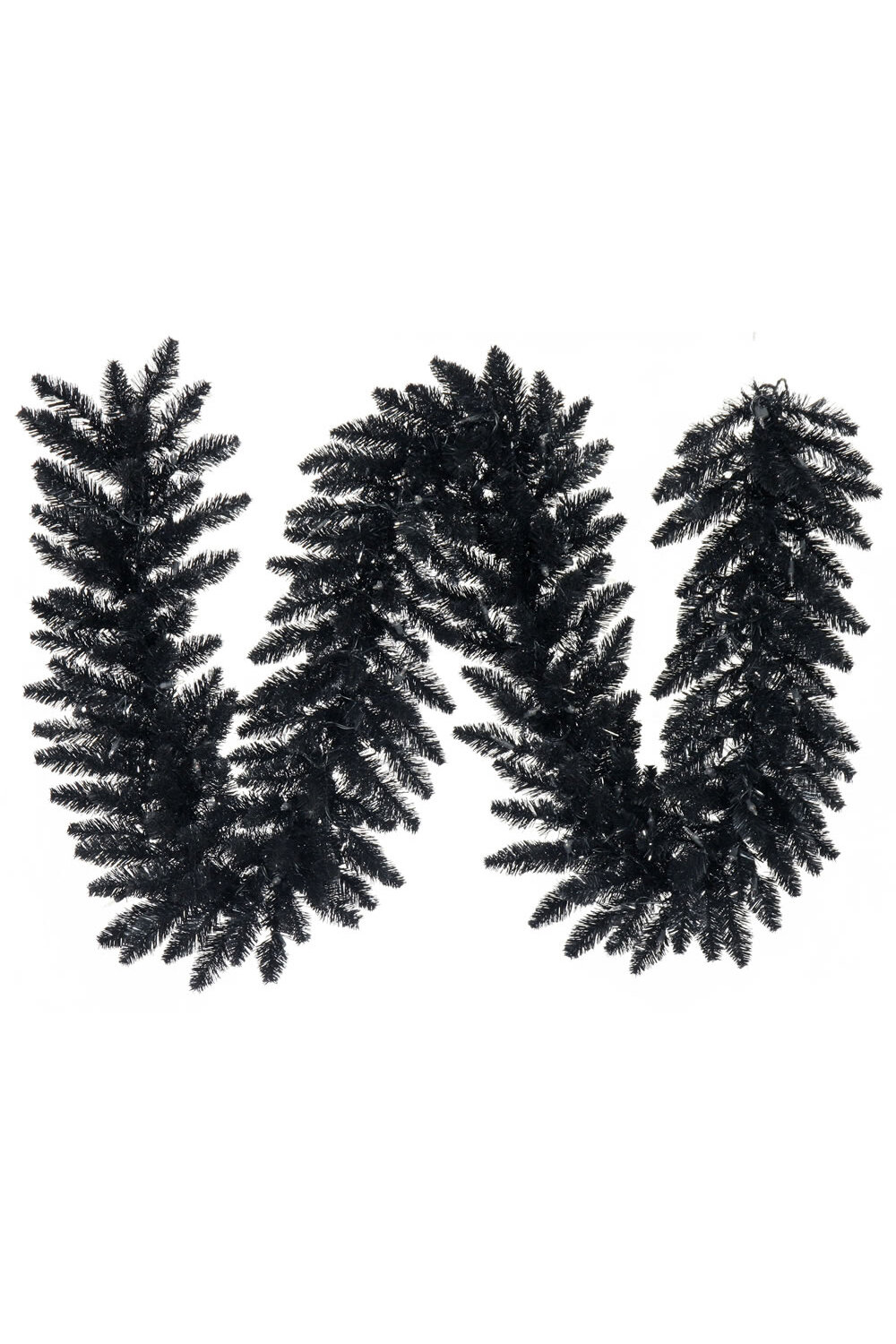 9' x 10 Black Colorado Spruce Artificial Halloween Garland - Unlit