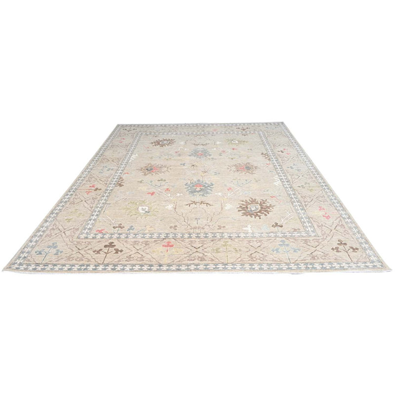 Oushak Collection, Transitional One-of-a-Kind Rectangle 7'9" X 9'9" Hand Knotted Area Rug