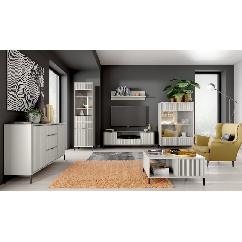 TV Stand, 56cm H x 165cm L x 41cm W, Cashmere