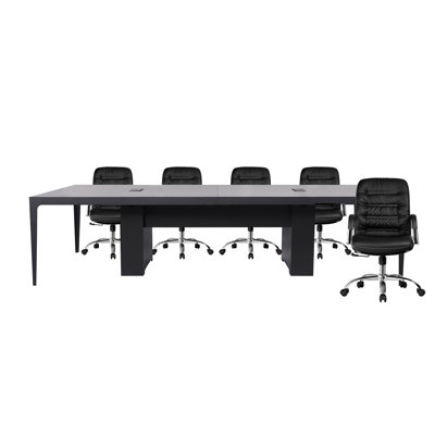 YY-C0228-36 12 People Conference / Meeting Table & Chair SET CHAIRS INCLUDED by Inbox Zero