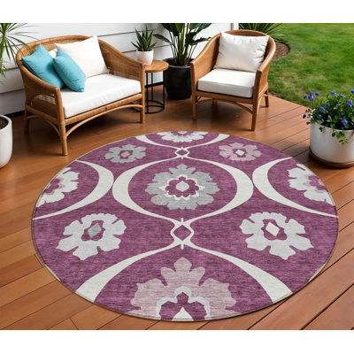 Tapis intérieur lavable 8 po ivoire et gris