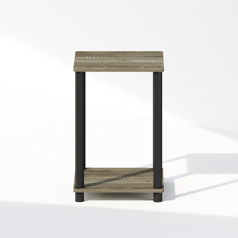 Table de bout Ebern Designs Turn-N-Tube, table d'appoint, chêne gris / noir