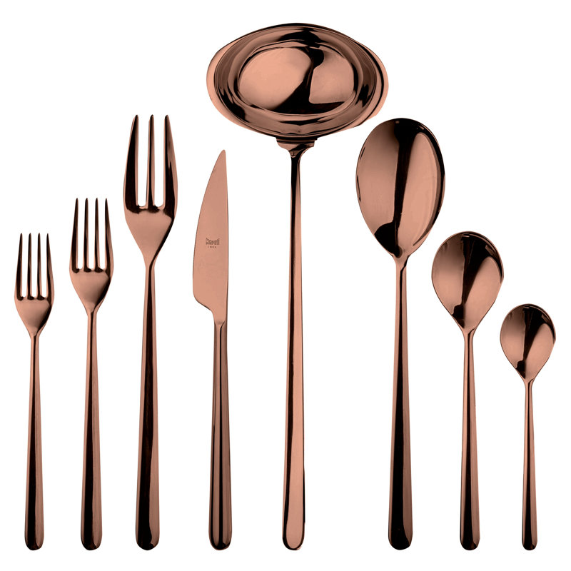 Ensemble de couverts Linea - 43 pièces - Bronze, Bronze