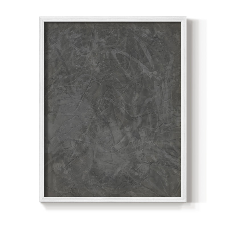 «Dark Intrigue I», reproduction encadrée - bois massif, H 15 po x l 12 po, Blanc