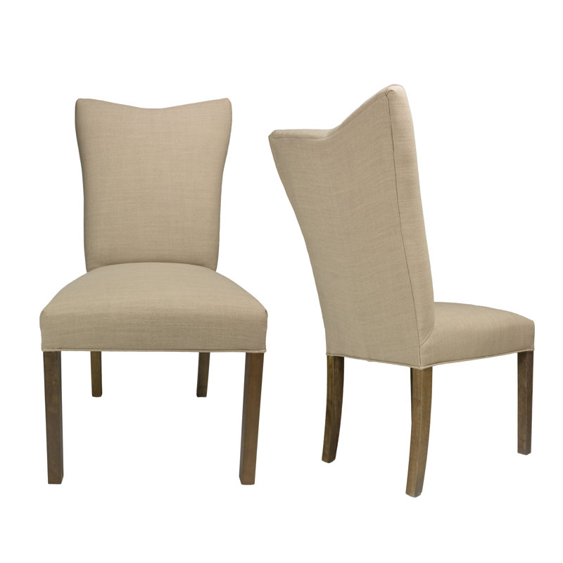 Chaise parsons rembourrée Hilley Spring Seating, Noyer, Galet