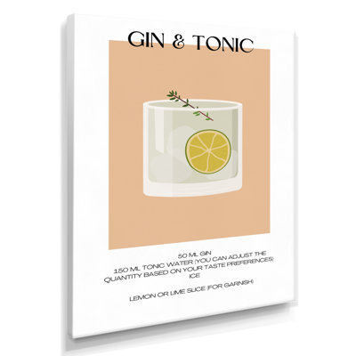 Gin & Tonic On The Rocks Highball Cocktail I - Décoration murale cocktails