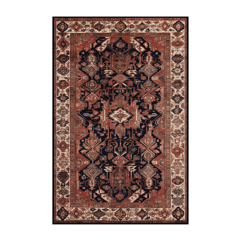 Tapis brun lavable à la machine, Rectangle 7 pi x 9 pi