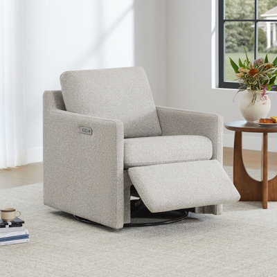 Fauteuil inclinable électrique pivotant l 29,5 po avec USB Elvia Bradner
