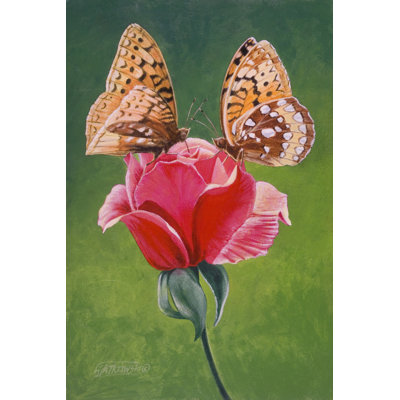Sharing A Rose by Fred Szatkowski - Wrapped Canvas Painting