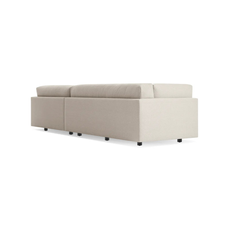Sunday Chaise Sectional, Sanford Natural Linen, Left Hand Facing