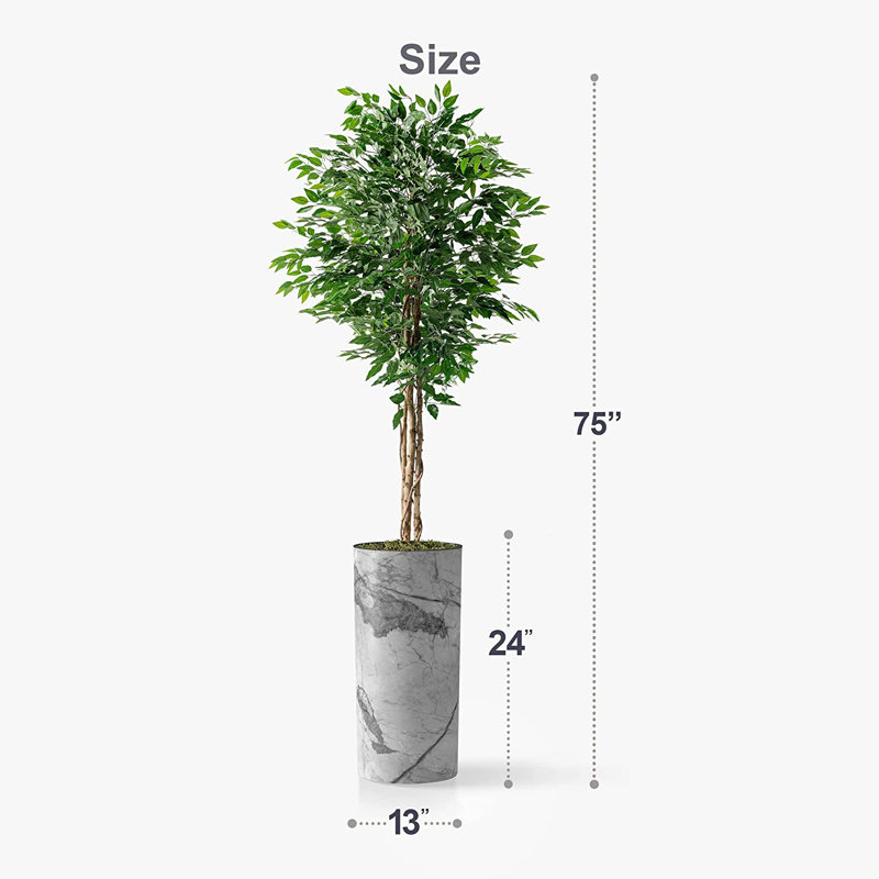 75'' Faux Ficus Tree in Pot