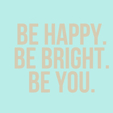 Décalcomanie murale happy be you be you be you, Beige