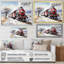 Rouge et blanc, magnifique train de campagne - train, art mural-308332996-308332997