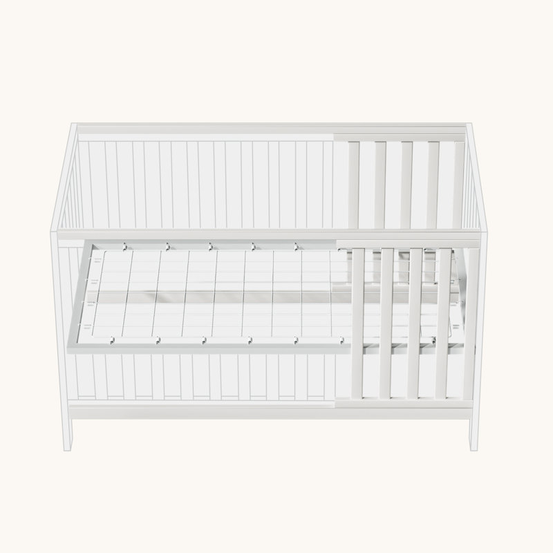 Ensemble de conversion pour lit de bébé double, Blanc