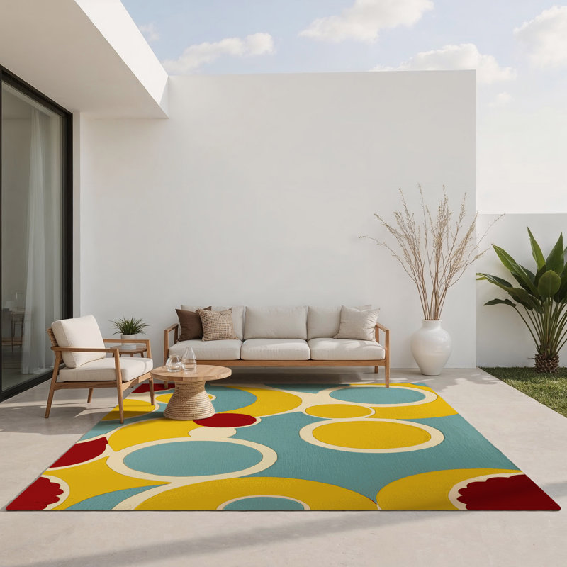 Tapis intérieur et extérieur Cheeky Wiggle, Rectangle 1 pi 6 po x 2 pi 6 po