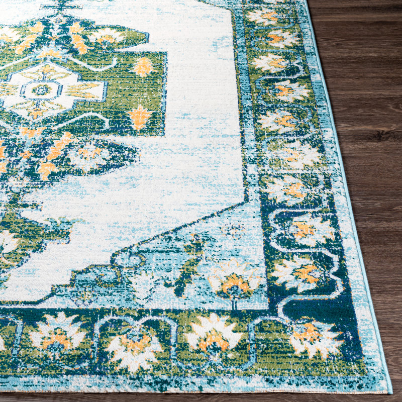 Fleeman Oriental Indoor Rug, Rectangle 6'7" x 9'