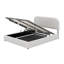 Grand lit plateforme tapissier avec système de rangement hydraulique