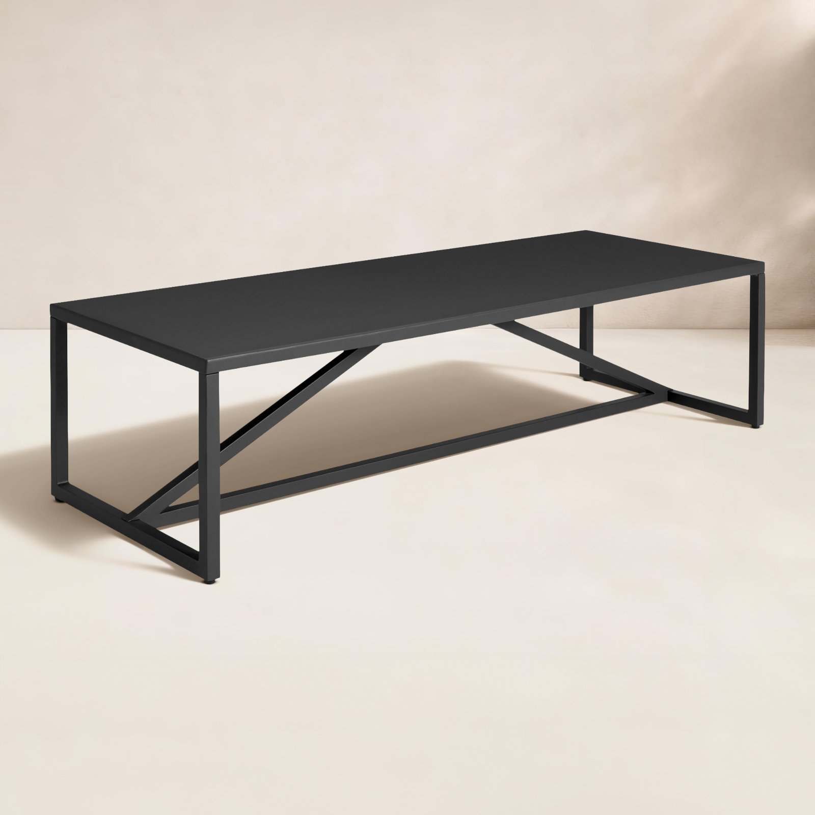 Strut Patio Table, 12" H x 40" W x 40" D, Carbon