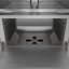 Four à charbon de bois professionnel en acier inoxydable 35,04 pouces avec grilles chauffantes et armoire inférieure
