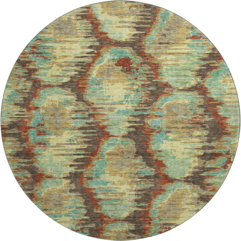 Premium Machine Washable Prisco Fudge Rug, Round 8'