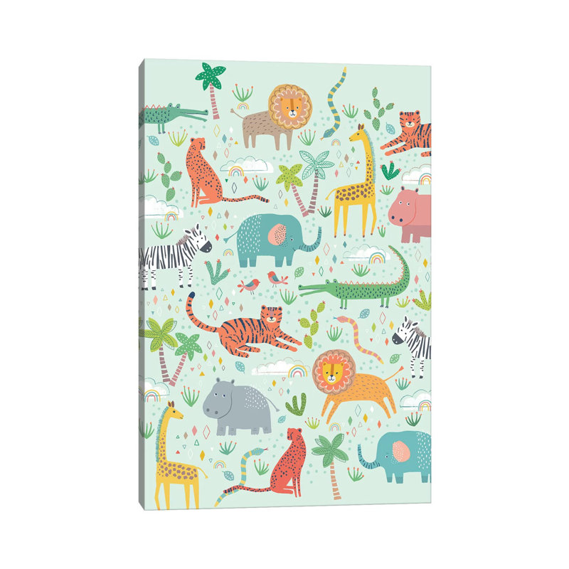 Jungle Chums II by Nancy Mckenzie - Wrapped Canvas Print, 20.32 cm H x 30.48 cm W