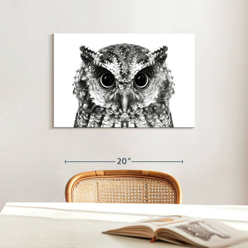 Hibou envoûtant, H 16 po x l 24 po