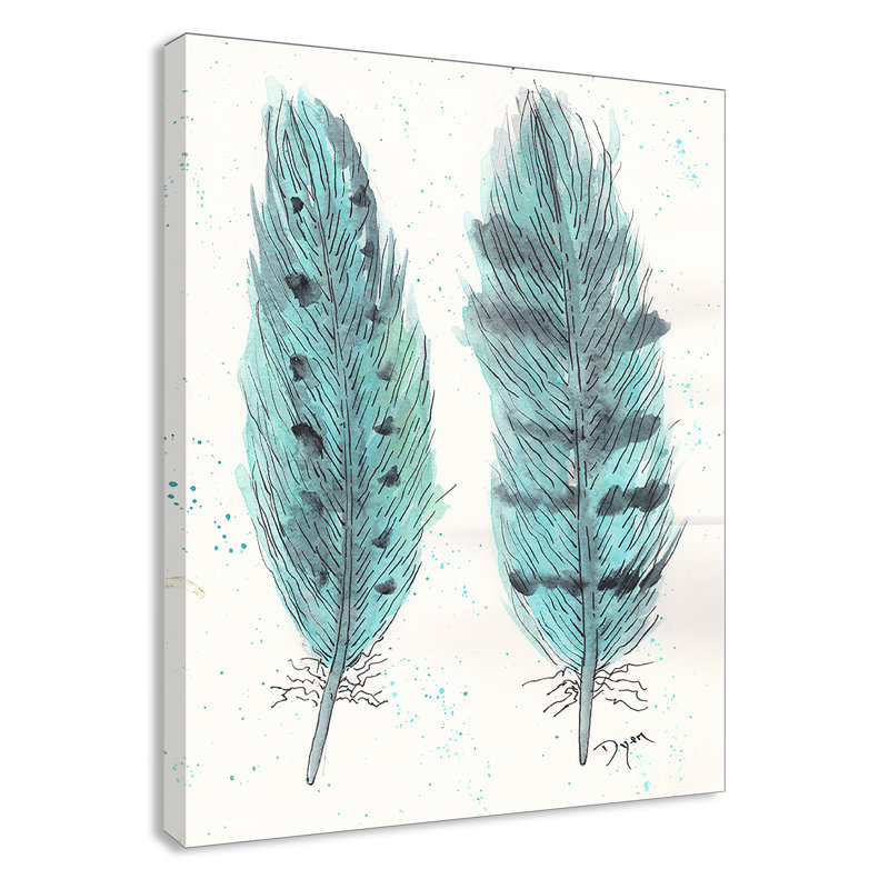 Art sur toile Feathers I, H 14 po x l 11 po x P 1,5 po