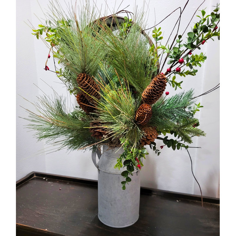 Mixed Assortment Arrangement in Milk Can